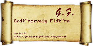 Grünczveig Flóra névjegykártya