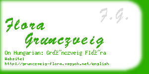 flora grunczveig business card